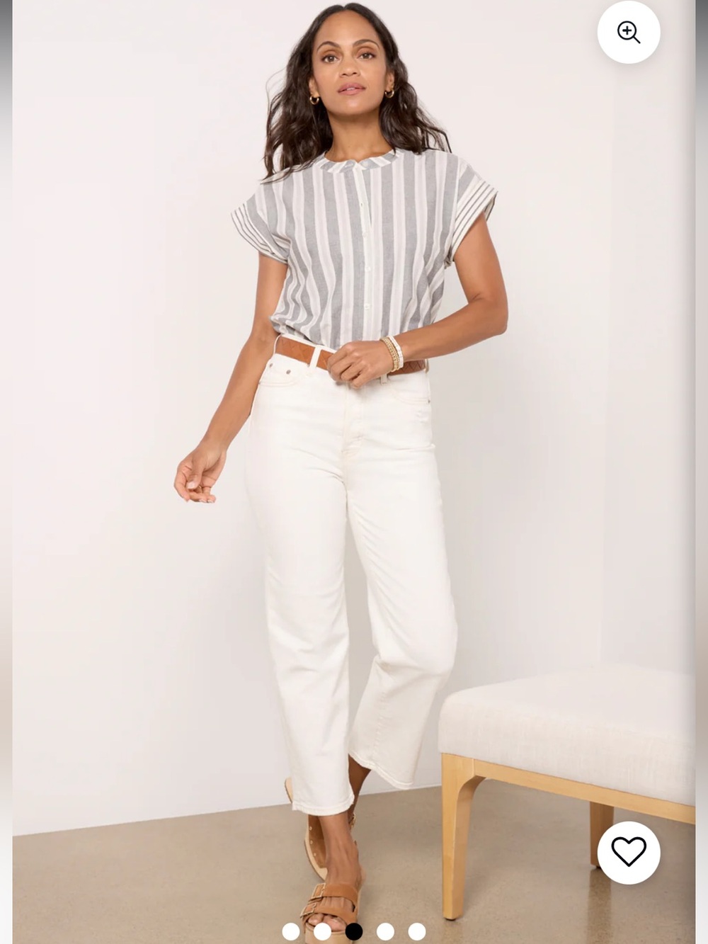 Evereve Addison Stripe Mix Shirt